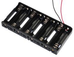 8 Cell AA Battery Holder With Snap Terminals 1
