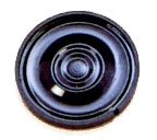 30 mm, Round Frame, 0.2 W, 8 Ohm, Neodymium Magnet, Mylar Cone, Low Profile Speaker
