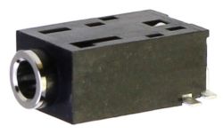 2.5 mm, Right Angle, Stereo Jack - Surface Mount (SMT)