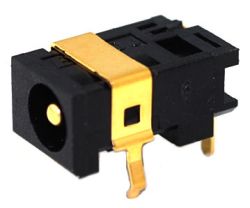 1.65 mm Center Pin, 2.0 A, Right Angle, PCB Mount, DC Power Jack with Shield and Kinked Pins
