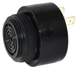 43 mm Piezo Audio Indicator, 30~120 VDC/VAC, 2.9 kHz, Fast Pulse, Quick-Connect Tabs