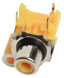 1-Port, Right Angle, RCA Jack with Plastic Housing & Front Shield 1