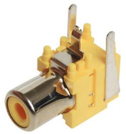 1-Port, Right Angle, RCA Jack with Plastic Housing 1