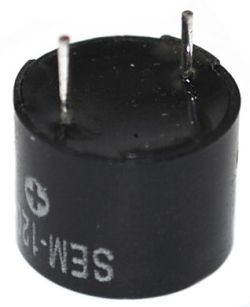 12 mm Magnetic Audio Indicator, 4~7 VDC, 85 dBA, 2.3 kHz, PCB Pins